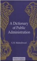 Cover of A Dictionary of Public Administration