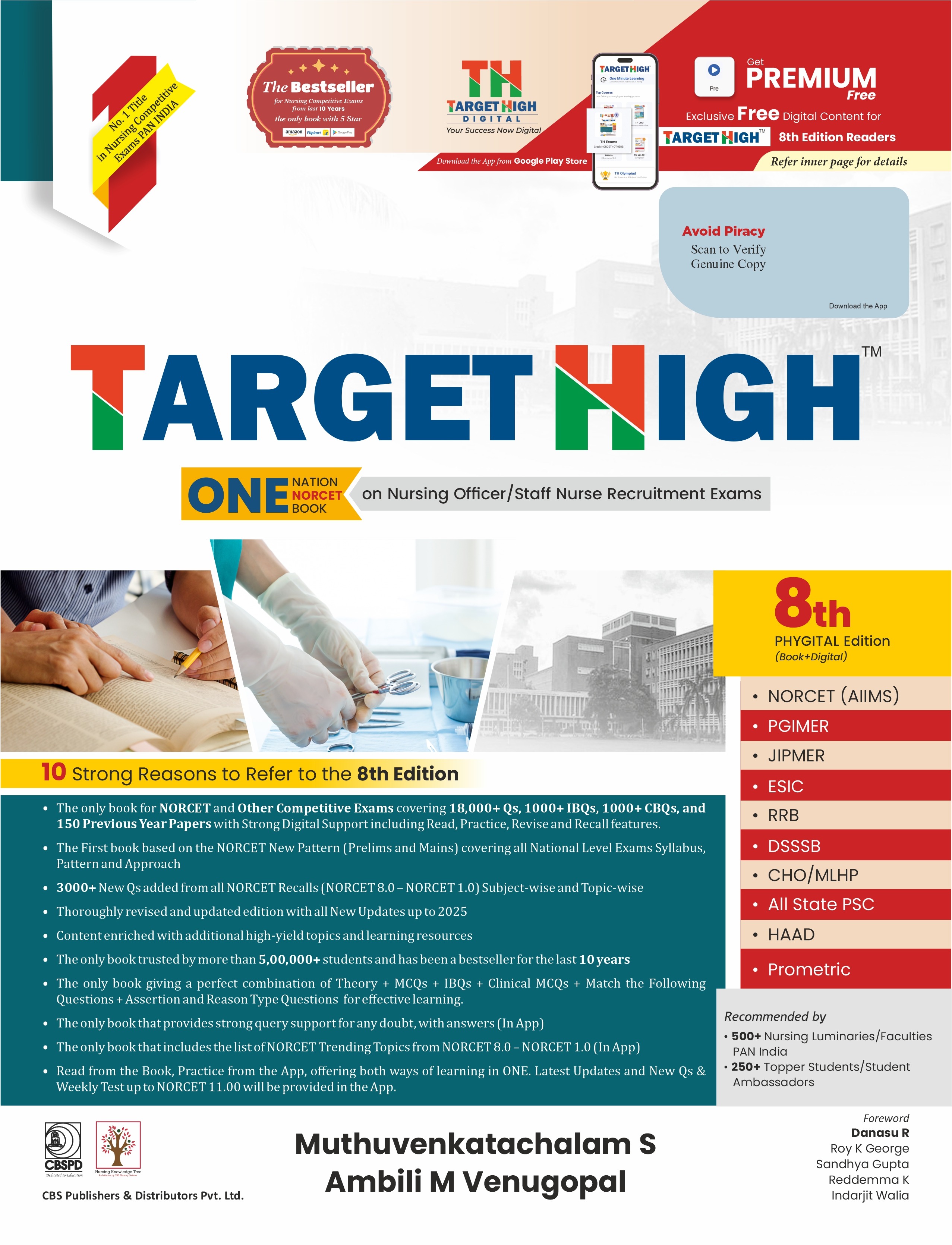 Cover of Target High One Nation One Book On Nursing Officer Staff Nurse Recruitment Exams 8Ed (Pb 2026)