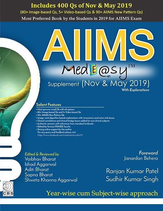 Cover of AIIMS MedEasy Supplement (Nov & May 2019) With Explanation