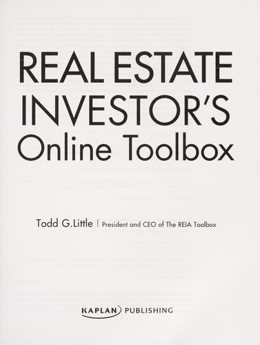 Real Estate Investor's Online Toolbox