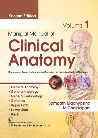 Cover of Manipal Manual of Clinical Anatomy, 2/e, Volume-1 2023