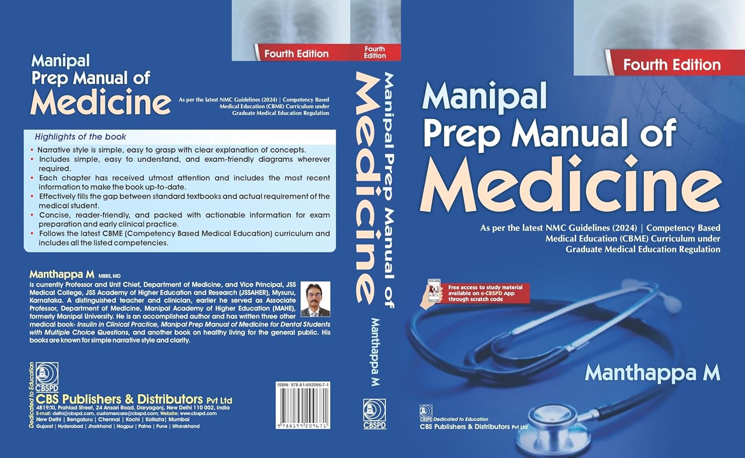 Manipal Prep Manual Of Medicine With Access Code 4Ed (Pb 2026)