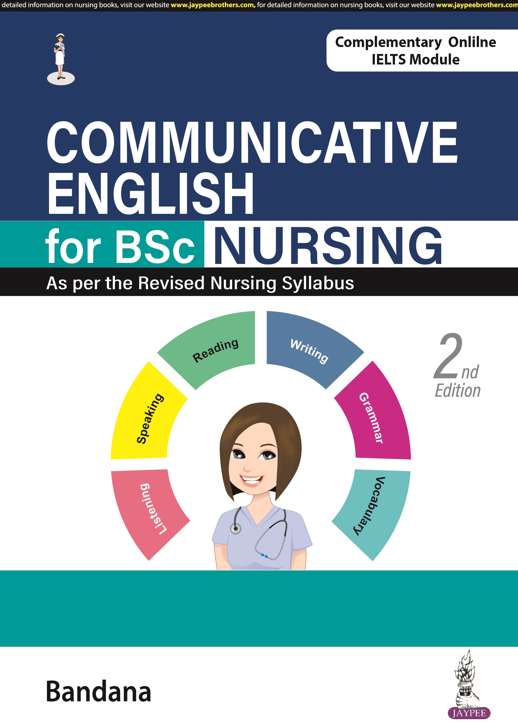Cover of COMMUNICATIVE ENGLISH FOR BSC NURSING 2ND EDITION 2024