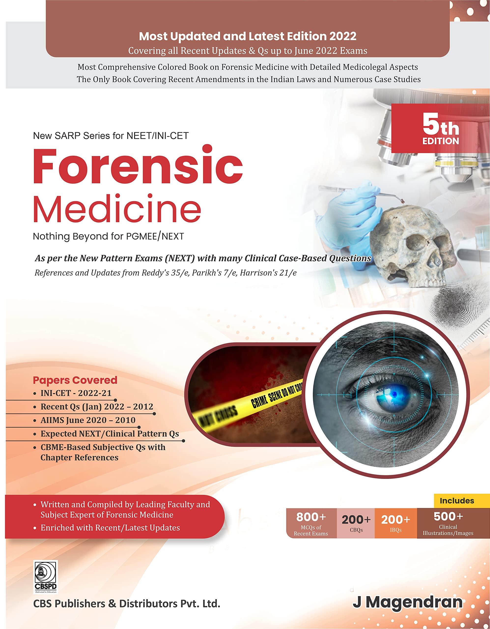 New Sarp Series For Neet/Ini Cet Forensic Medicine Nothing Beyond For Pgmee 5Ed (Pb 2022)