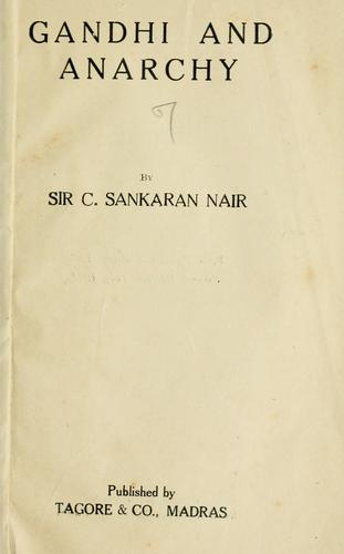 Cover of Gandhi And Anarchy
