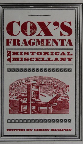 Cover of Cox's Fragmenta: An Historical Miscellany