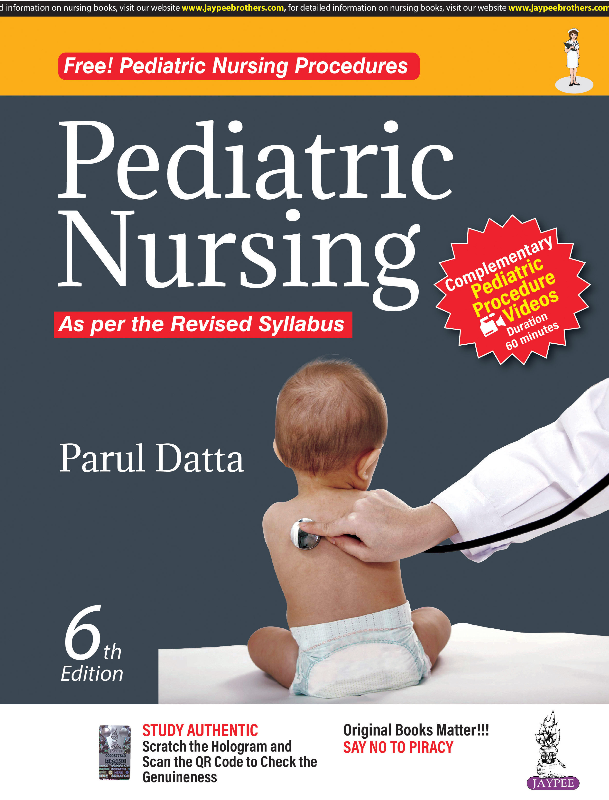 Cover of PEDIATRIC NURSING (FREE! PEDIATRIC NURSING PROCEDURES VIDEOS) 6TH EDITION 2023