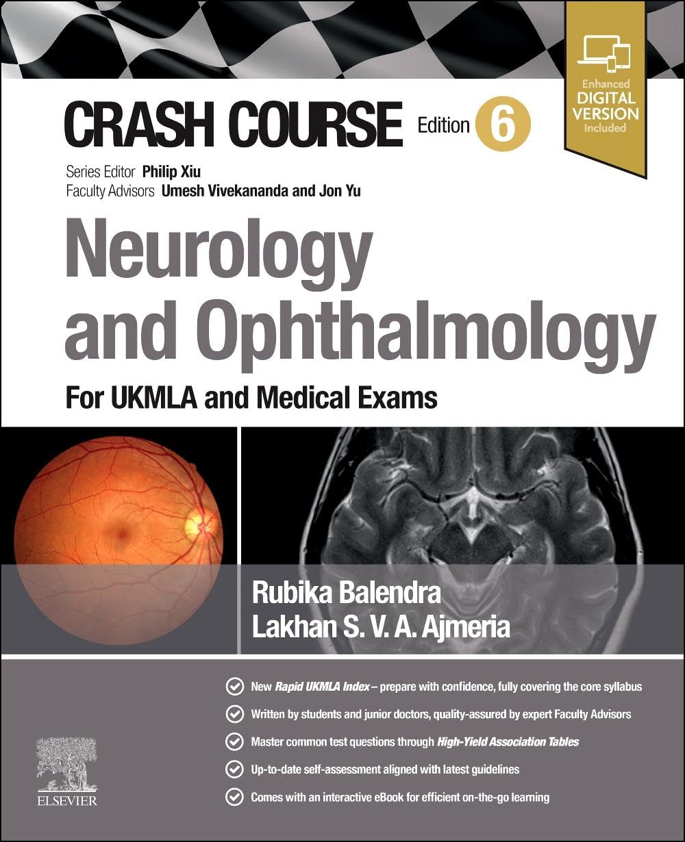 Crash course neurology and ophthalmology with access code 6ed (pb 2025)