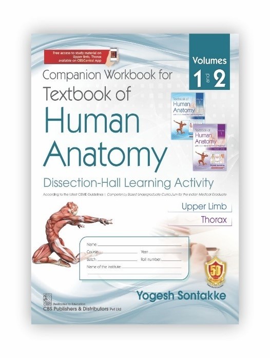 Cover of Companion Workbook For Textbook Of Human Anatomy Vol 1- Upper Limb And Vol 2- Thorax 2023