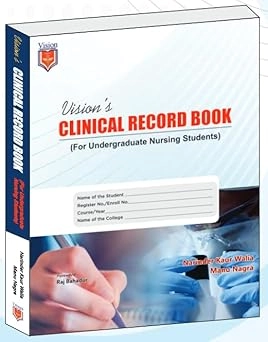 VISIONS CLINICAL RECORD BOOK