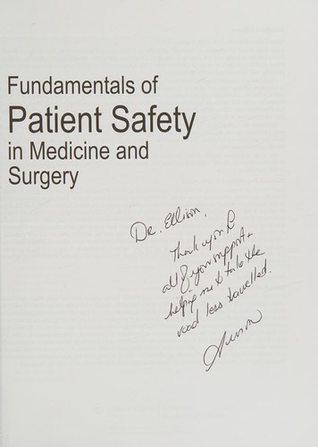 FUNDAMENTALS OF PATIENT SAFETY IN MEDICINE AND SURGERY