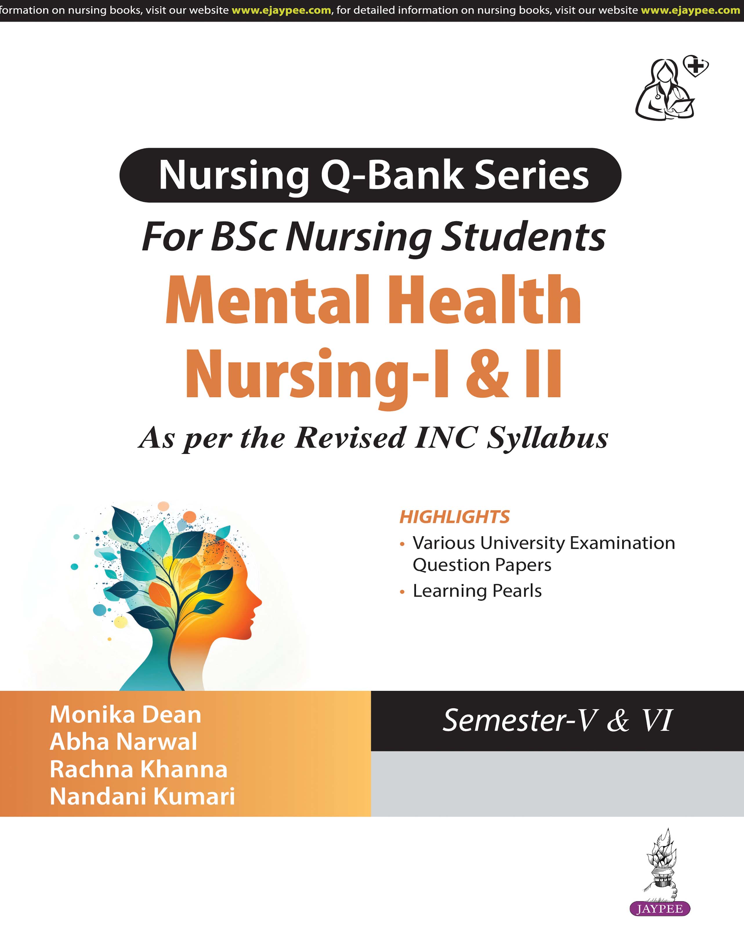 NURSING Q-BANK SERIES FOR BSC NURSING STUDENTS MENTAL HEALTH NURSING-I & II (SEMESTER-V & VI)