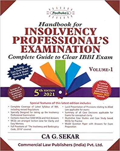 Handbook For Insolvency Professional'S Exam (2 Vol. Set)