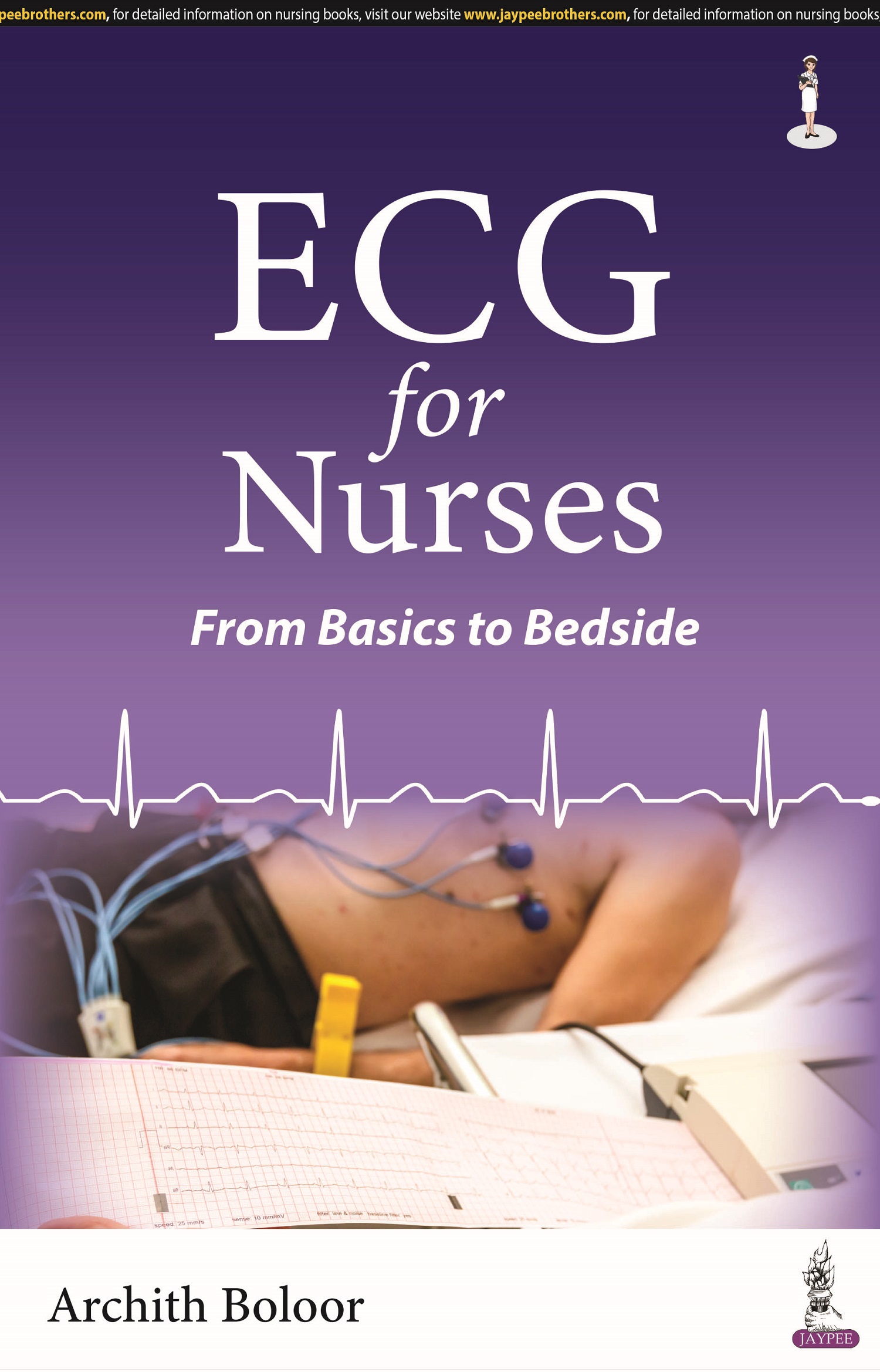 Cover of ECG FOR NURSES: FROM BASICS TO BEDSIDE 1ST EDITION 2023