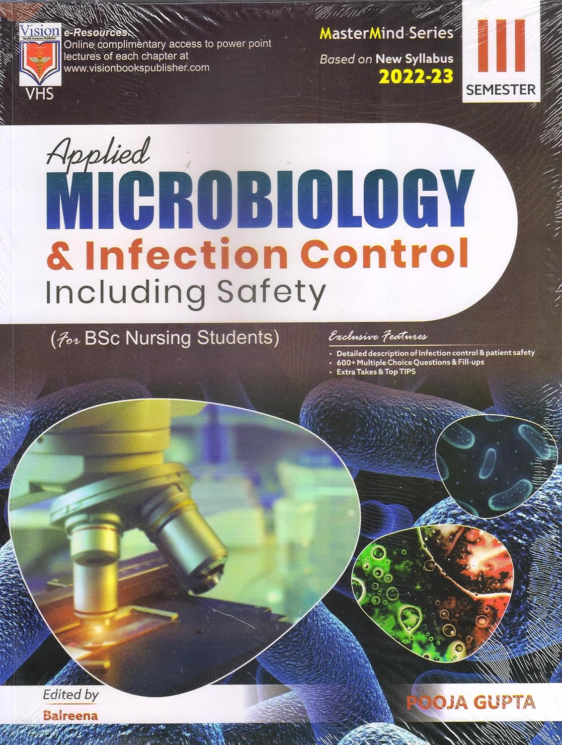 APPLIED MICROBIOLOGY & INFECTION CONTROL INCLUDING SAFETY (FOR BSC NURSING STUDENTS)