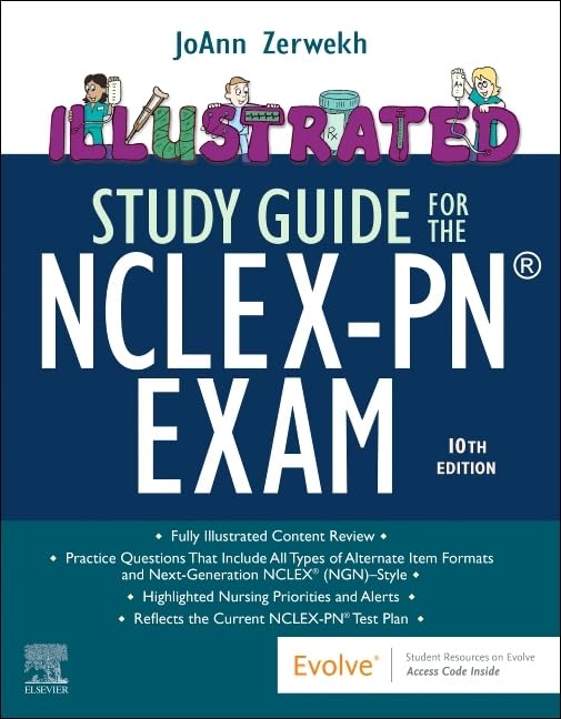 Illustrated study guide for the nclex pn exam with access code 10ed (pb 2025)