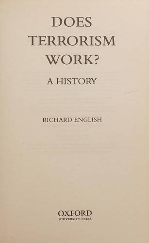 Cover of Does Terrorism Work?
