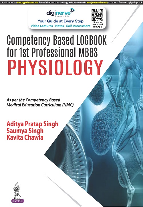 Cover of COMPETENCY BASED LOGBOOK FOR 1ST PROFESSIONAL MBBS PHYSIOLOGY 1ST EDITION 2023