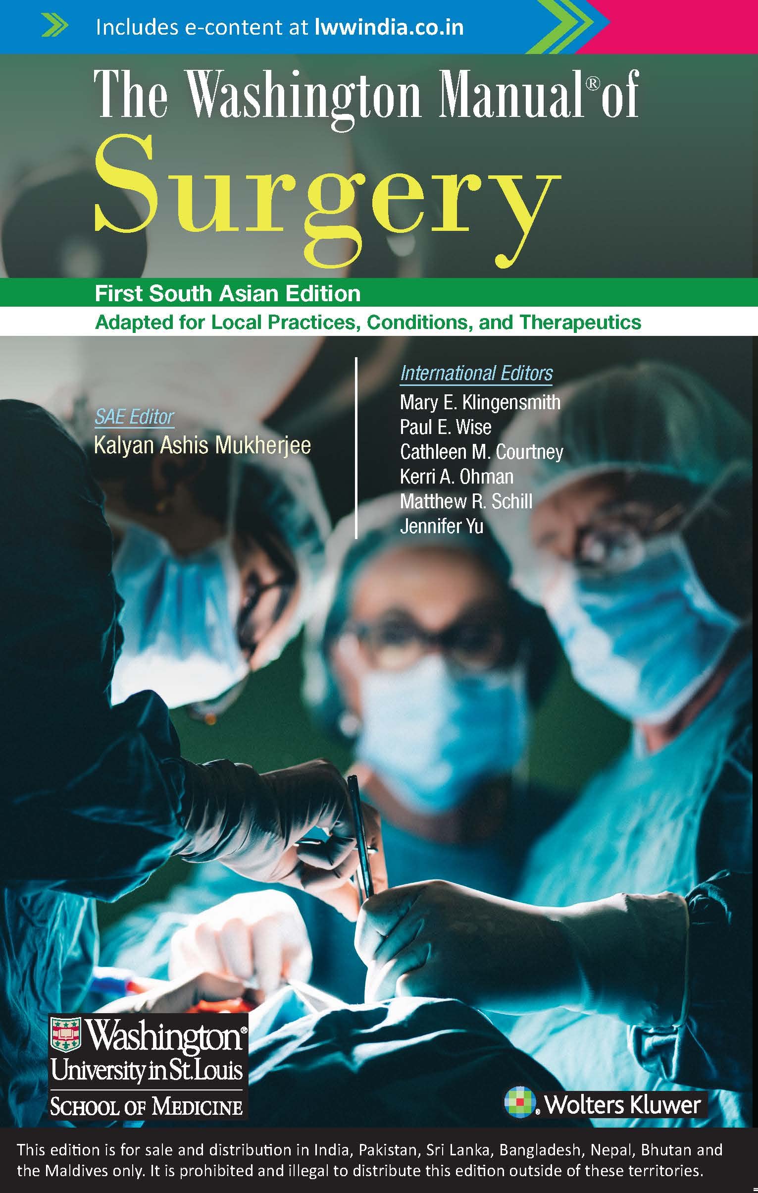 Washington Manual of Surgery, 1st South Asian Edition